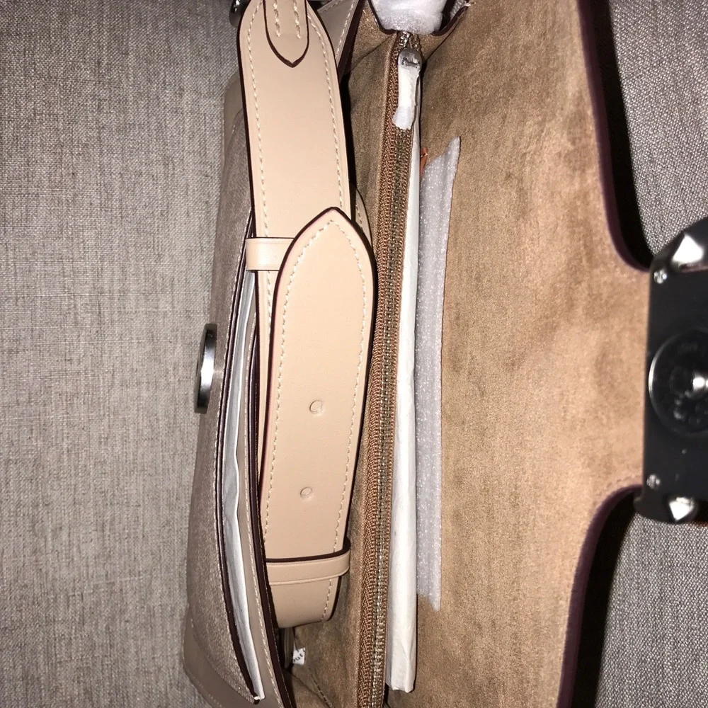 Coach Tabby 26 Signature Taupe/Silver Shoulder Bag - Picture 10 of 13